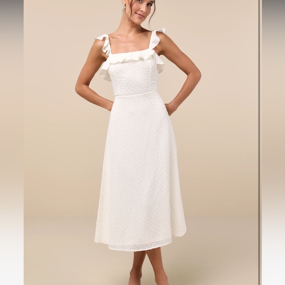 Lulus midi dress with tie back